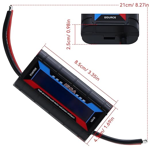 60V 150A Watt Meter Power - High Precision Power Monitor Power Consumption Meter Battery Analyzer Tester with Digital LCD Screen for RC Solar Wind Power Ebike(9000W) (60V150A)