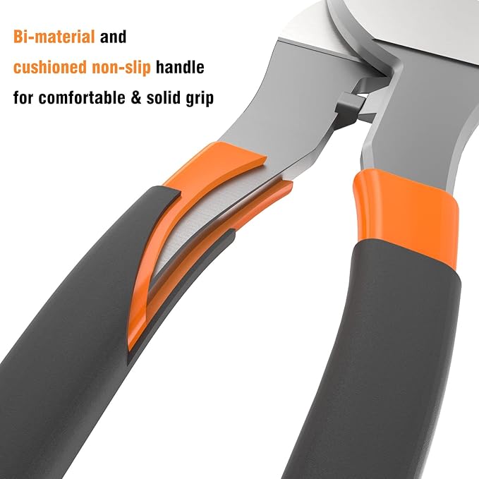 Sanuke Cable Cutters, 8-inch High Leverage Cable Cutter Heavy Duty-Multifunctional Industrial High Hardness Sharp Cutting for Copper, Aluminum, Wire, Communications Cable