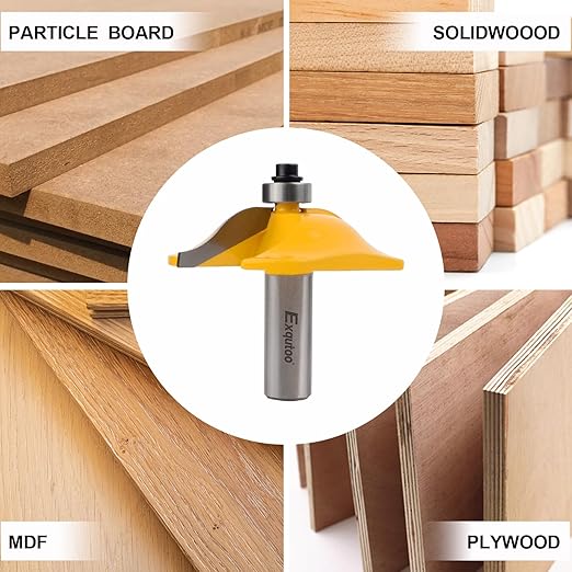 1PCS 1/2" Shank 2-1/2" Diameter Raised Panel Cabinet Door Making Router Bit Woodworking Tools Door & Window Router Bit