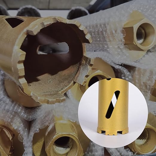 4.25" Dry Drill Core Bits for Cured Concrete with Rebar Brick Blonck Masonry etc 12.2in/310mm Drilling Depth，10mm Diamond Segment Height，2 Adapters