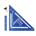Pro 12 Inch Advanced Carpenter Square-Jig Block -Leve-Accurate Flatwork- Framing Square- Multi-Angle Measuring Tool (90° & 180°) for Carpenters & Architects(Blue)