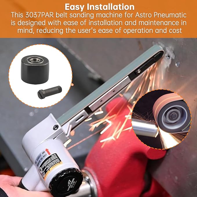 2 Pack 3037PAS Pneumatic Belt Sander Bearing Fits for Astro Pneumatic Tool Pulley Assembly- Steel