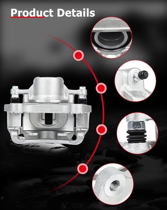 cciyu Front Left Brake Caliper Assembly w/Bracket 18B5270 For Buick For Allure/For Cascada/For LaCrosse/For Regal,For Cadillac For ELR,For Chevy For Equinox/For Impala/For Malibu,For GMC For Terrain