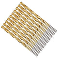 Drill Bit, 13/64" Cutting Diameter, 4341 HSS TiN Coated 135° Cutting Angle Jobber Bits - (Applications: for Drilling Soft Metal Plastic Wood), 10-Pieces