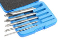 Accusize Industrial Tools (#1-#5), 3/64"-3/16" 5 pc H.S.S. M2 Long Series Center Drill Set, 4" Length, 3560-1001