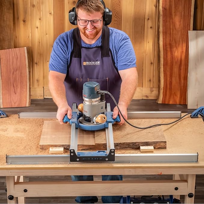 Router Sled, Benchtop Board Slab Flattening Jig | Precise Router Flattening Sled System for Slabs, End-Grain Boards & Resin Projects - Durable Table Top Wood Slab Flattening Jig