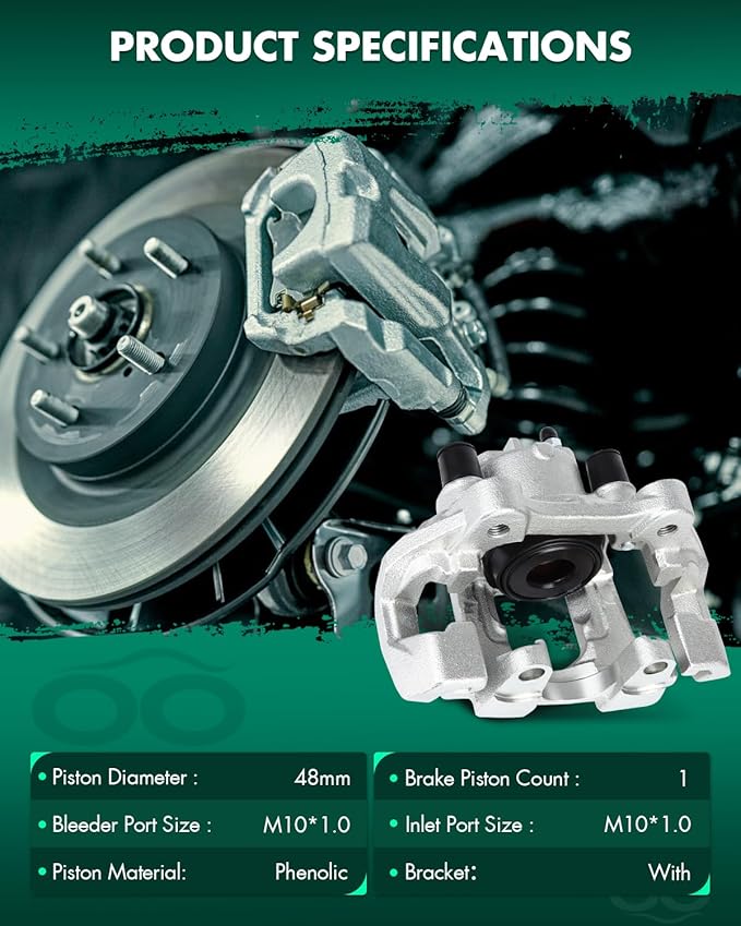 SCITOO Rear Right Brake Caliper With Bracket 18B5301 Compatible For Dodge For Durango 2011-2018 For Jeep For Grand Cherokee 2011-2018