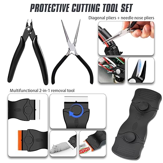 DECKIT 3D Printer Tool Kit 48Pcs 3D Printing Accessories Set with Deburring Tool, Nozzle Cleaner, Art Knife, Caliper Pen, Tube Cutter & Storage Bag | for All Printers/Removal/Cleaning/Finishing