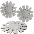 3 PCS Brushed Silver 15-120 Degree Bevel Gauge, Stainless Steel Axe Angle Gauge Round Shape