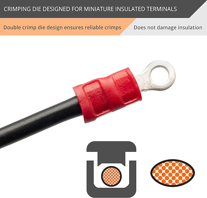 Wirefy Crimping Die for Small Diameter Insulated Terminals - 26-16 AWG