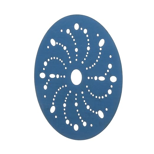 3M Hookit Blue Abrasive Discs 36183, Multi-Hole, Blend Preparation, Paint Preparation, 6 in, 600 Grade, 50 Discs/Carton