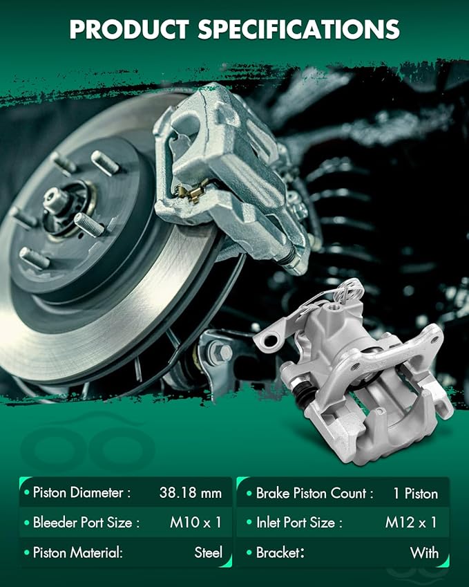 SCITOO Rear Right Brake Caliper With Bracket 19B2108 Compatible For Audi For A4 1998-2001,For Audi For A6 1998-2004,For Volkswagen For Passat 1998-2005
