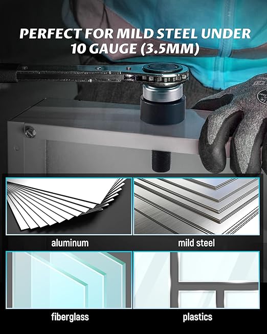 Lichamp Manual Knockout Punch Kit, Heavy Duty Metal Sheet Knock Out Box Hole Cutter Conduit Punch Driver Die Set