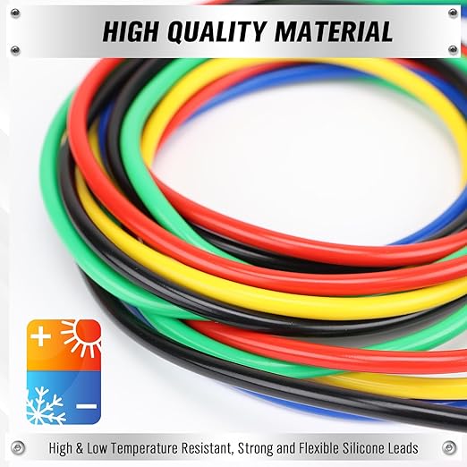 SWANLAKE 5-Piece Banana Plug to Alligator Clip Test Leads, 1000V 15A 3.5ft/1M Multimeter Electrical Alligator Clips, Flexible Copper Cable Banana Plug, Electrical Wires with Gator Clips