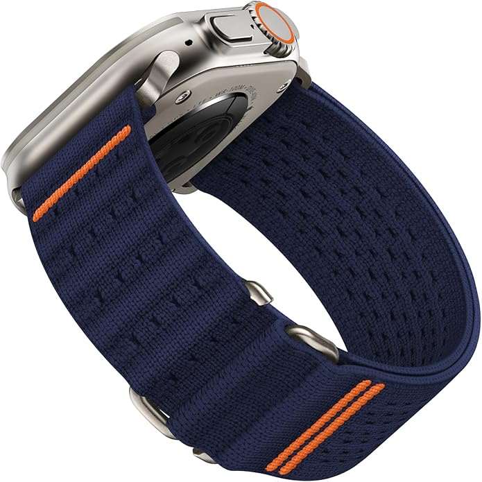 Suitisbest Sport Bands Compatible with Apple Watch Ultra Band 49mm 46mm 45mm 44mm 42mm 38mm 40mm 41mm Men Women, Stretchy Nylon Sport Loop Strap with S-Hook for iWatch Series 10 Ultra SE 9 8 7 6 5 4 3