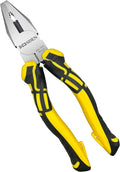BOOSDEN 8 inch Lineman's Pliers - Side Cutters Combination Pliers with High Leverage and Wire Cutter Function