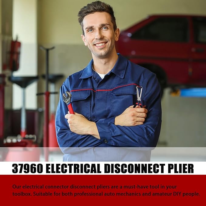 Upgraded Electrical Disconnect Pliers 37960,8 inch Automotive Tools,Electrical Connector Pliers for Cars,Easily Disconnect the Locking Push Tab Electrical Connector