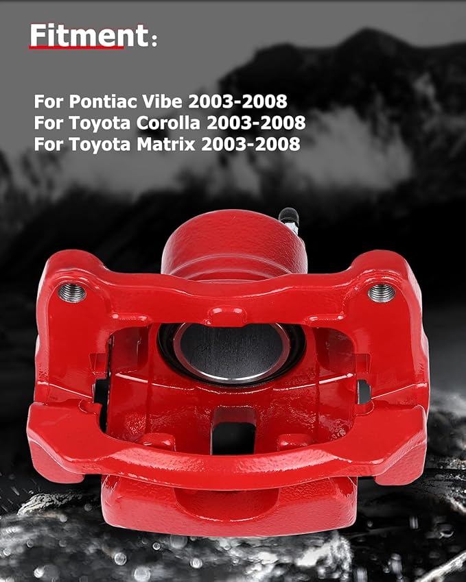 cciyu Front Right Brake Caliper Assembly w/Bracket 19B2699 2003-2008 For Pontiac For Vibe,2003-2008 For Toyota For Corolla,2003-2008 For Toyota For Matrix