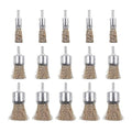 Rocaris 15 Pack Brass Coated Wire Brush Wheel & Cup Brush Set with 1/4-Inch Shank, 3 Sizes Coated Wire Drill Brush Set Perfect for Removal of Rust/Corrosion/Paint