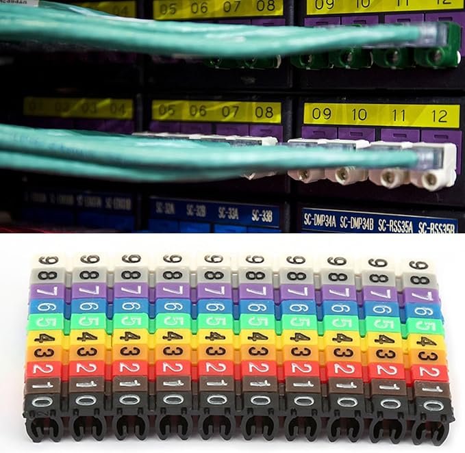 Colorful Wire Number Tube Cable Marker Digital Number Label Tube (100PCS KCM-2.5MM 2.5 Square)