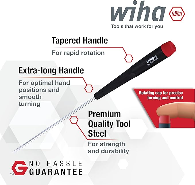 Wiha 26192 Slotted and Phillips Screwdriver Set, 5 Piece