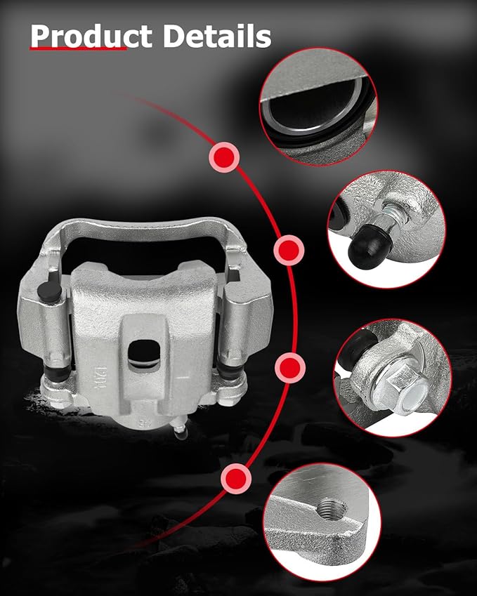 cciyu 19B3277 Rear Left Brake Caliper Assembly w/Bracket 2008 2009 2010 2011 2012 2013 2014 2015 2016 For Toyota For Sequoia,2007 2008 2009 2010 2011 2012 2013 2014 2015 2016 For Toyota For Tundra
