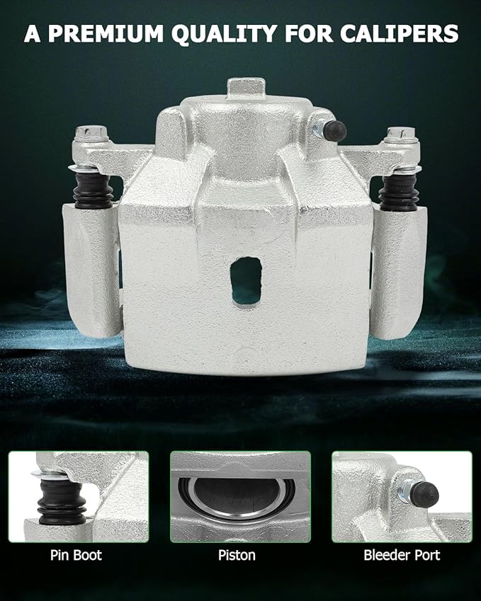 SCITOO Front Left Brake Caliper With Bracket 18B4910A Compatible For Chevy Malibu 04-12, For Pontiac G6 05-10, For Pontiac Solstice 06-09, For Saturn Aura 07-09, For Saturn Sky 07-10