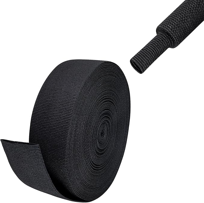 2 to 1 Heat Shrink Woven Tubing Abrasion Resistant Braided Sleeving Shrinkable Fabric Loom Protector for Auto Amp Harness Sheath Cable(1-1/8"ID-216inch)