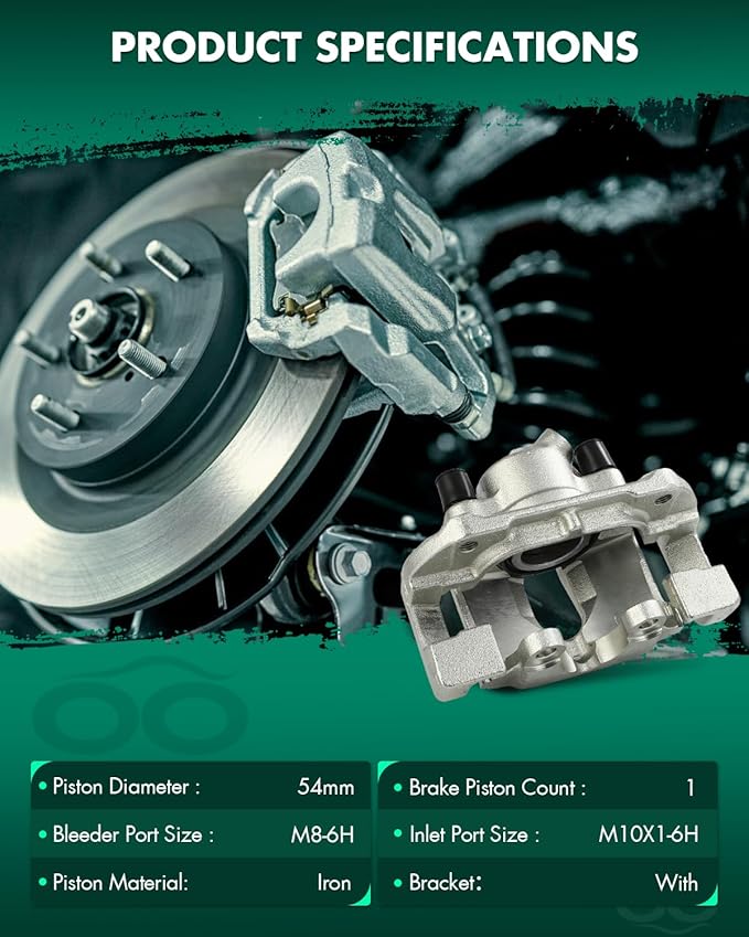 SCITOO 19B1619A Front Left Disc Brake Caliper w/Bracket Fit For BMW For 320i 2001-2005,For BMW For 325i 2001-2005,For BMW For 325xi 2001-2005,For BMW For Z3 2001-2002, Single Piston