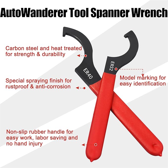 Universal Spanner Wrench Set 6Pcs Steel Adjustable Shock Wrench Coilover Spanner Motorcycle Coil Over Shock Adjustment Tool