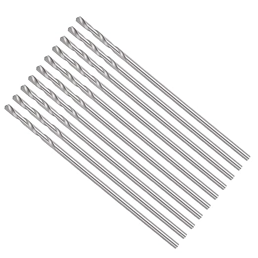 Drill Bit, 1mm Cutting Diameter, 4241 HSS 118° Cutting Angle Uncoated Bright Versatile Jobber Bits - (Applications: for Drilling Plastic Wood Soft Metal), 10-Pieces