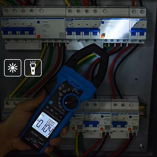 MESTEK Digital Clamp Meter Multimeter with Inrush Current, 1000A TRMS Amp Voltage Tester with VFD & LOZ Mode; Measures AC/DC Current Voltage Temperature Resistance Capacitance Frequency Continuity NCV