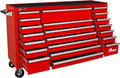 Homak H2PRO Series 72-Inch 21-Drawer Rolling Cabinet, Red, RD04021720