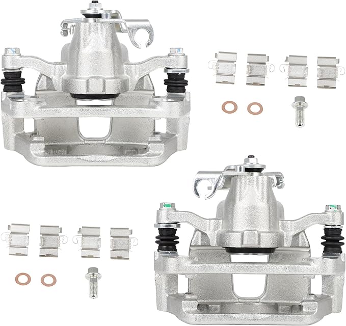 SCITOO Rear Left & Right Brake Caliper With Bracket 18B5399 18B5398 Compatible For Chrysler Town & Country 12-16, For Dodge Grand Caravan 12-17, For Ram C/V 13-15, For Volkswagen For Routan 12-14