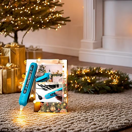 allsun Christmas Light Tester with Bulb Remover & Fuse Tester,Non-Contact Voltage Detector for Holiday Lights, Fuses, Bulbs, AC Power Tester (12V-600V),Light Repairing Tool Not LEDs