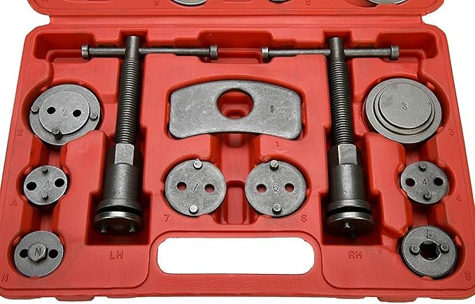 Disc Brake Caliper Compressor Wind Back Tool Set, 24pcs Professional Disc Brake Caliper Tool Kit