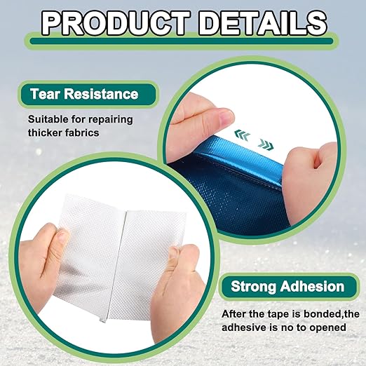 PATIKIL Awning Repair Tape 8m x 8cm Waterproof Canvas Tape High Adhesive Tear Repair Patch Kit for PVC Tarpaulin Tent Awning Fabric RV Sail Boat Cover, Blue (3.15" x26.24ft)