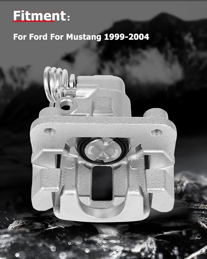 cciyu Rear Left Brake Caliper Assembly w/Bracket 18B4825 1999 2000 2001 2002 2003 2004 For Ford For Mustang
