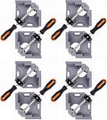 8pcs Corner Clamp - Right Angle 90 Degree Wood Clamps For Woodworking, With Adjustable Swing Jaw Aluminum Alloy Frame, For Welding, DIY Woodworking