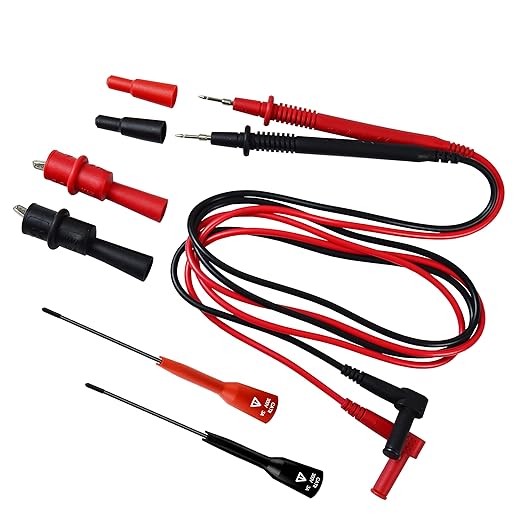 ZIBOO KIT-15 Test Lead Set,for with Fluke Ideal Simpson,Digital Multimeter,Clamp Meter with Threaded Alligator Clips, 4mm Banana Test Lead Probe Clip Suitable Substitute Klein Tools 69410
