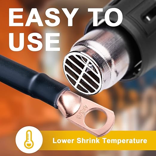 TKDMR 26 Ft 1/8" Heat Shrink Tubing - 3:1 Ratio Marine Grade Heat Shrink,Wire Cable Adhesive Lined Tube Insulation Seal Against Moisture Corrosion and Air Leakage.Black