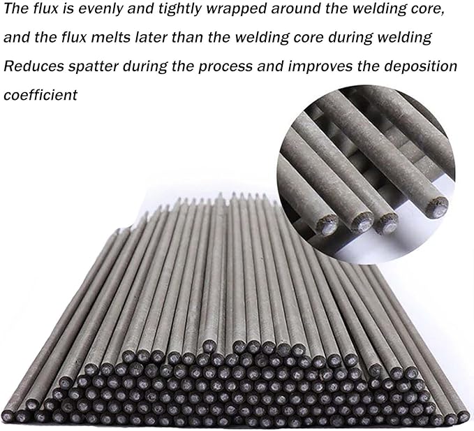 50PCS J422 Welding Rods 1.8mm, Mild Steel Electrodes, All Position Stick Rods, Smooth Welding Performance, Ideal for DIY and Repair,50pcs,1.0mm