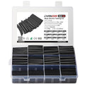 Chanzon 850 Pcs Heat Shrink Tubing Kit, 2:1 Heat Shrink Wrap Tubing with Length 1.77" (inch), Black Polyolefin Sleeving 2 to 1 Heat-Shrink Tube