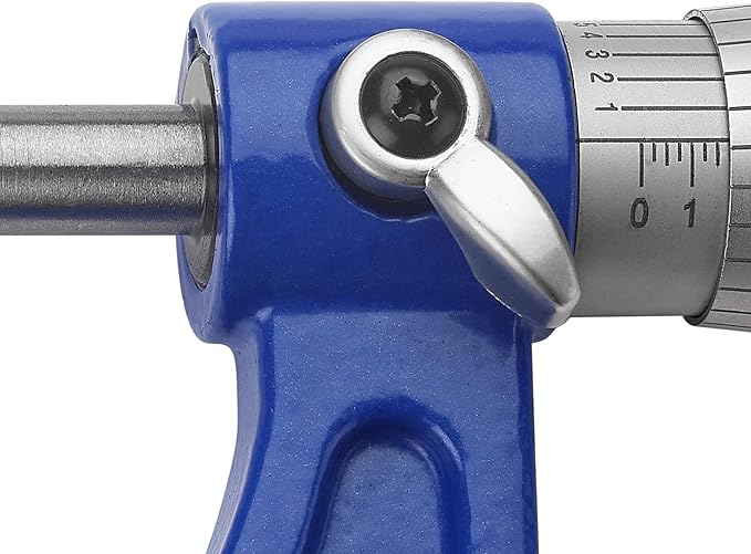 Premium Outside Micrometer Set 0-4" / 0.0001" (0-1"/1-2"/2-3"/3-4") Precision Machinist Tools w/Carbide Tips, Standards, Ratchet Stop, Blue