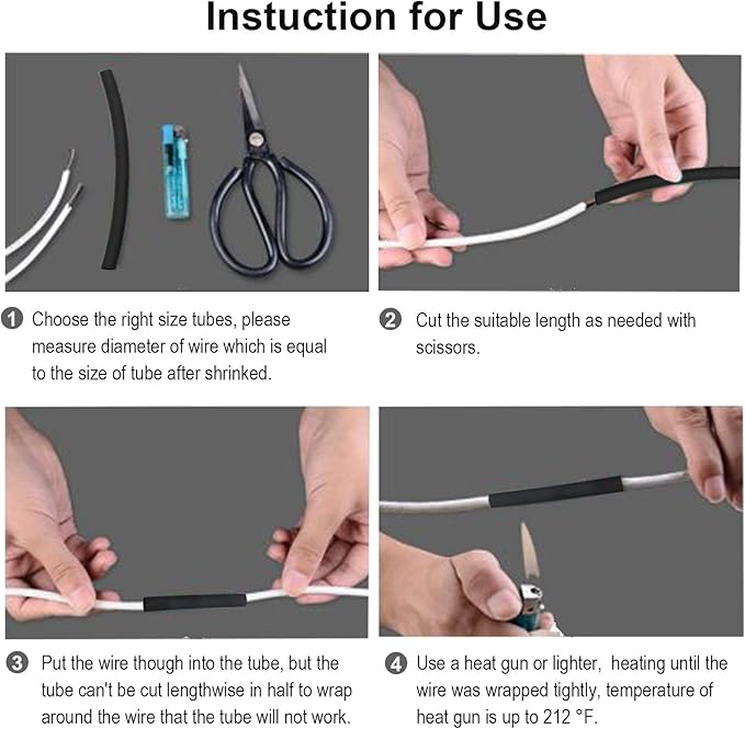 1/2 Inch (Diameter) 3:1 Dual Wall Adhesive Heat Shrink Tubing, Large Glue Lined Marine Cable Sleeve Tube, Premium Wire Wrap Protector for DIY by MILAPEAK (4 ft, Black)