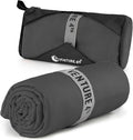 VENTURE 4TH Quick Dry Towel. Microfiber Travel Towel Ideal for Camping, Hiking, Backpacking, Gym. Lightweight & Fast Drying Travel Towels for Body. Compact & Easy to Pack - Charcoal Extra Large