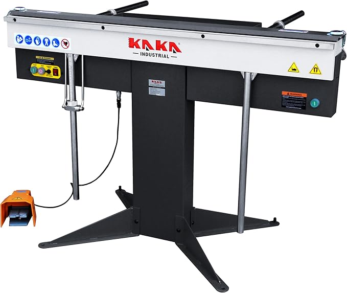 KAKA INDUSTRIAL Magnetic Sheet Metal Brake, 52-Inch Magnetic Clamping Box and Pan Brake, 16-Gauge 6.5-ton Magnetic Power Metal Bending Brake, 220V-60HZ-1PH Bend Boxes or Pans to Any Depth EB-5216