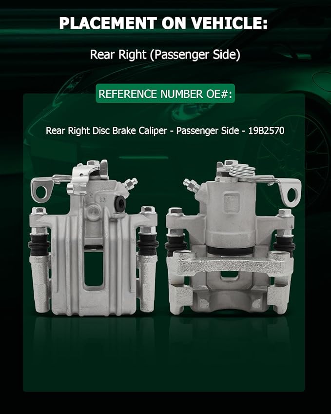 SCITOO Rear Right Brake Caliper With Bracket 19B2570 Compatible For Audi 1999-2006 For Volkswagen 2000-2010