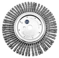 Benchmark Abrasives 12 Inch Wire Wheel Expansion Joint Cleaning Wheel, 1" Arbor 3/8" DPH Knotted Wire for Cleaning Cracks in Asphalt, Concrete, Masonry - Max RPM 5,000