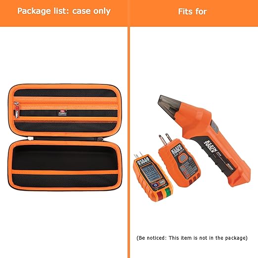 FBLFOBELI Hard Carrying Case for Klein Tools ET310 AC Circuit Breaker Finder & 80041 Outlet Repair Tool Kit (Medium)